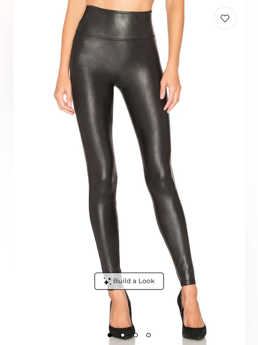 SPANX Faux Leather High-Waist Leggings in Black Size Small